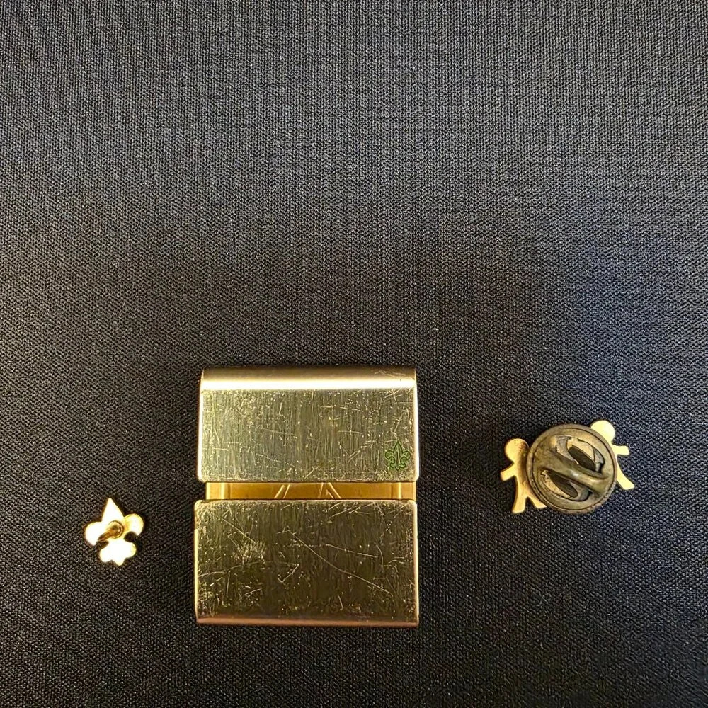 Lot Of Vintage Boy Scouts Pins And belt slide